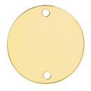 Pendentif médaille ronde pour chaîne en plaqué or jaune 18 carats. Rond  Adolescent Adulte Femme Fille Gravure Indémodable 