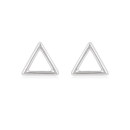 Boucles d'oreilles puces en forme de triangle en argent 925/000 rhodié. Puce Triangle  Adolescent Adulte Femme Fille Indémodable 