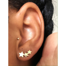 Boucles d'oreilles étoiles en plaqué or 18 carats. Etoile  Adolescent Adulte Femme Fille Indémodable Nature 