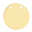 Pendentif médaille ronde pour chaîne en plaqué or jaune 18 carats. Rond  Adolescent Adulte Femme Fille Gravure Indémodable 