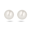 Boucles d'oreilles puces en argente rhodié 925/000 surmontées d'un perle de Majorque d'imitation. Boule Perle Puce  Adolescent Adulte Femme Fille Indémodable 