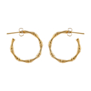 Boucles d'oreilles créoles ouvertes en plaqué or jaune 18 carats. Créoles  Adolescent Adulte Femme Fille Indémodable 