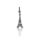 Pendentif Tour Eiffel en argent 925/000 rhodié. Tour Eiffel  Adolescent Adulte Enfant Femme Fille Garçon Indémodable Mixte Monuments 