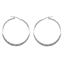 Boucles d'oreilles créoles martelée en argent 925/000. Créoles  Adolescent Adulte Femme Fille Indémodable 